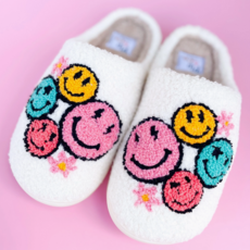 Smiley Face Flower Slippers