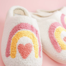 Rainbow Heart Slippers