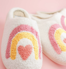 Rainbow Heart Slippers