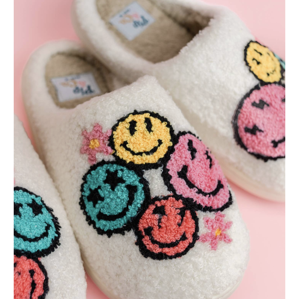 Smiley Face Flower Slippers