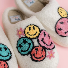 Smiley Face Flower Slippers