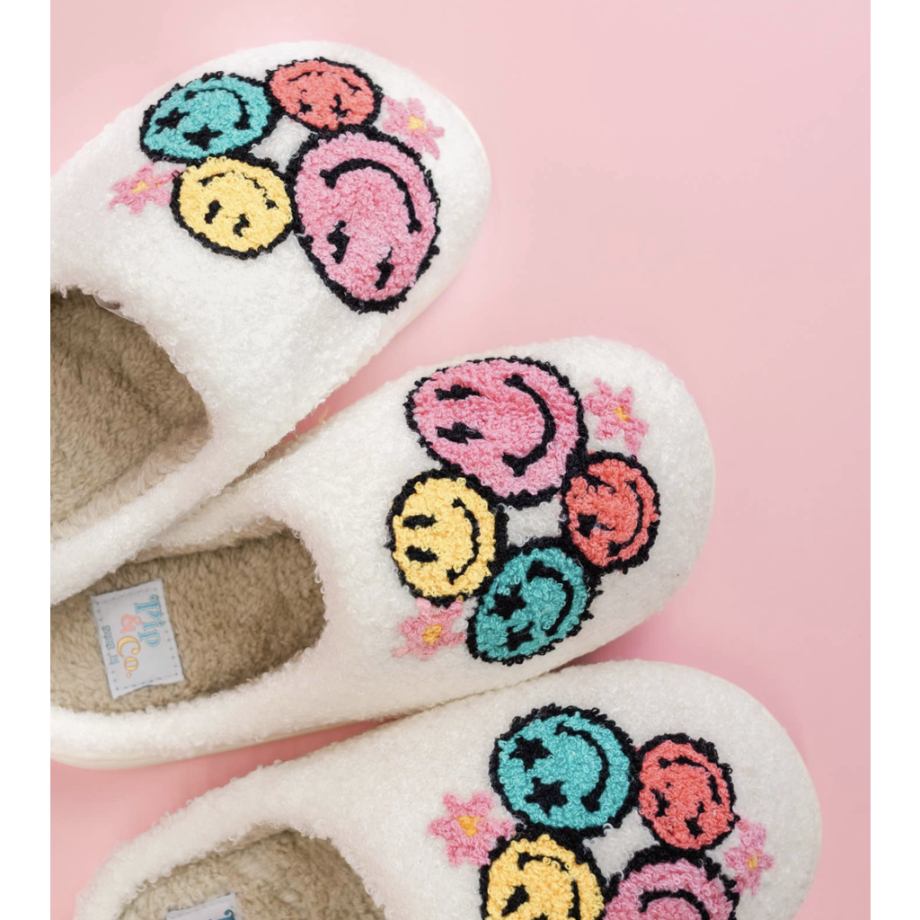 Smiley Face Flower Slippers