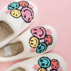 Smiley Face Flower Slippers