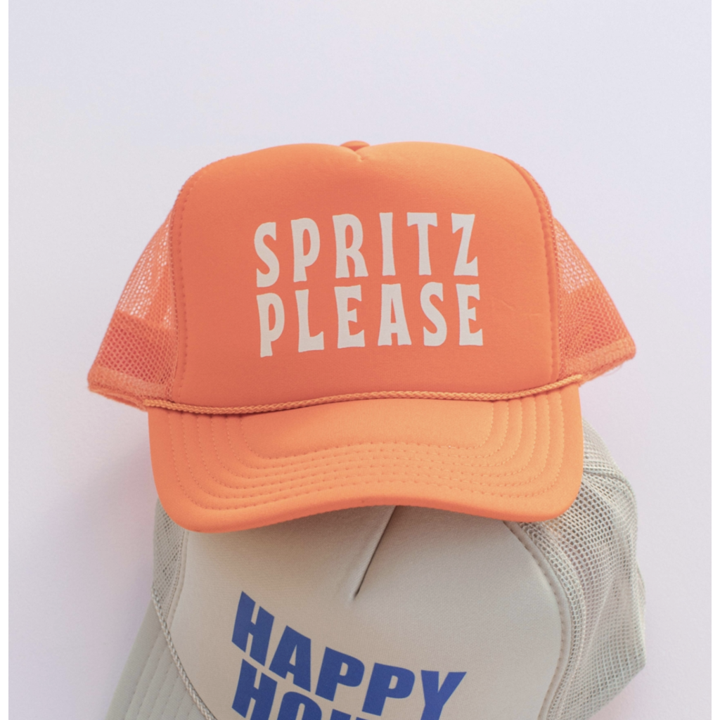 Orange Spritz Please Summer Trucker Hat