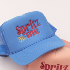 Blue Spritz Me Summer Embroidery Trucker Hat