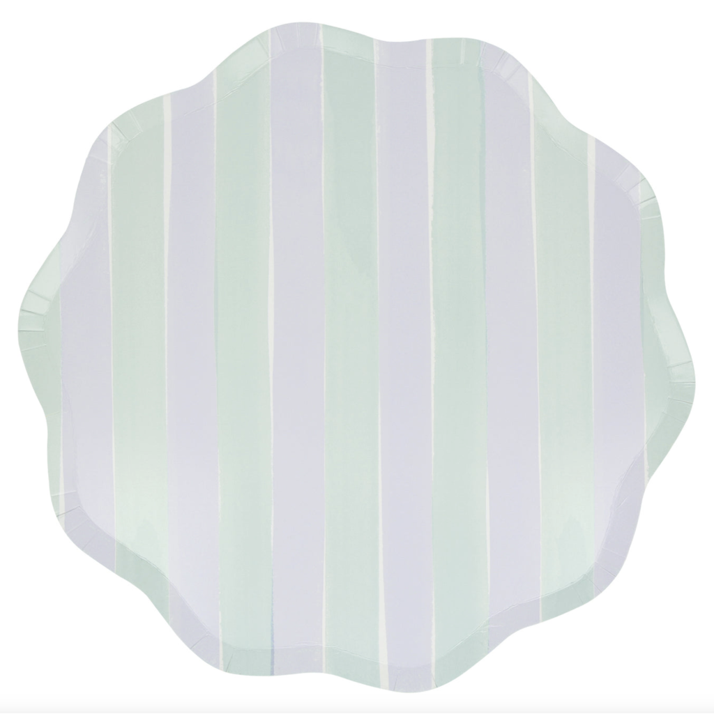 Pastel Stripe Dinner Plates