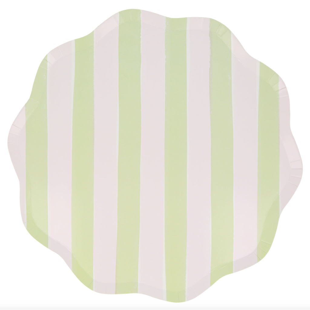 Pastel Stripe Dinner Plates
