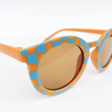 Retro Mustard & Blue Kids Sunglasses