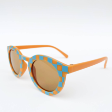 Retro Mustard & Blue Kids Sunglasses