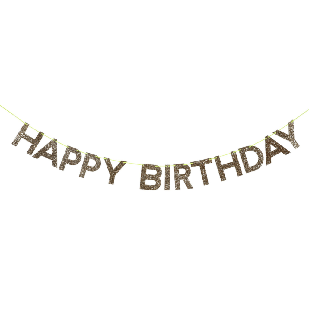 Gold Happy Birthday Garland