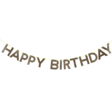Gold Happy Birthday Garland