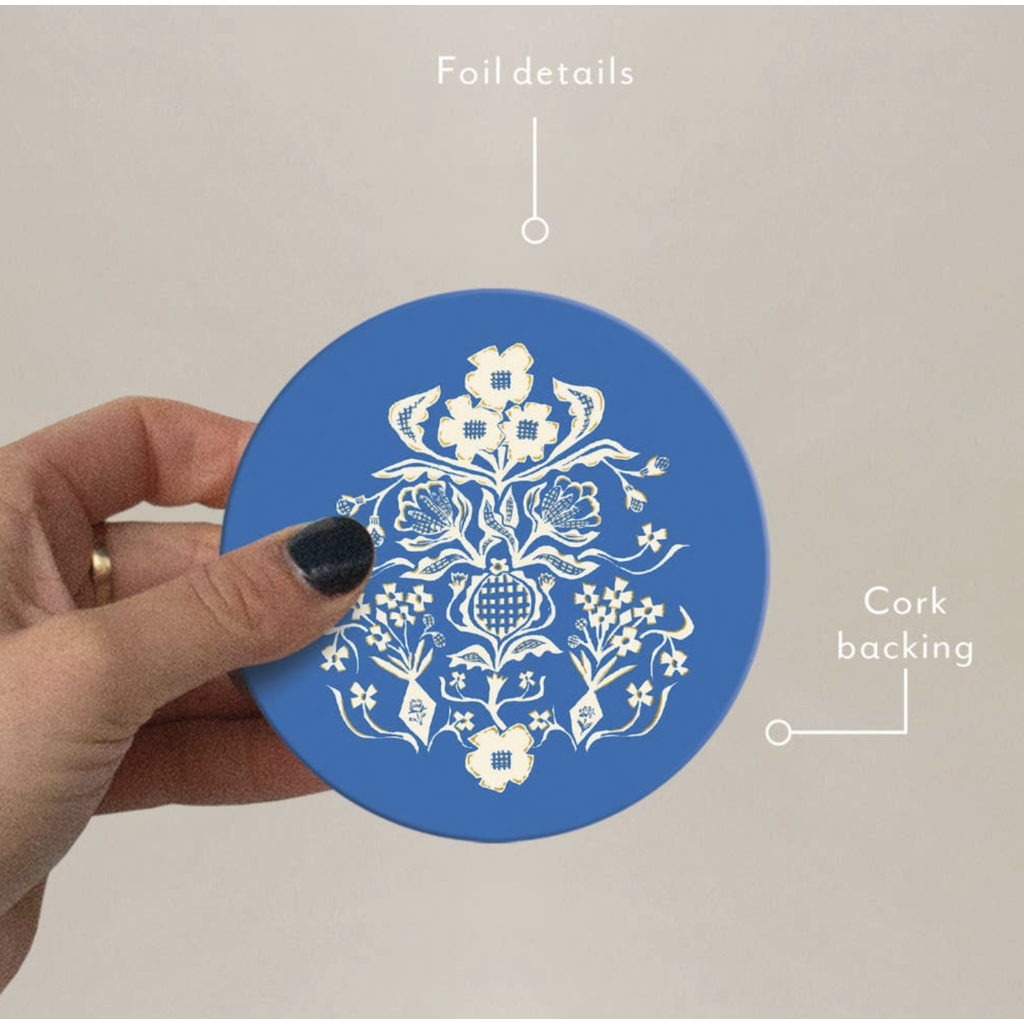 Blue Flower Bouquet Coaster