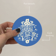 Blue Flower Bouquet Coaster
