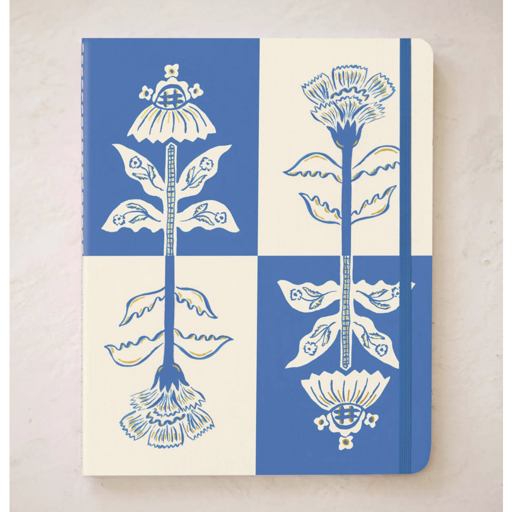 Blue Flower Bouquet Seedlings Trio Notebook Set
