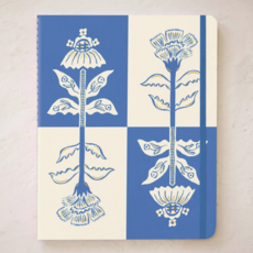 Blue Flower Bouquet Seedlings Trio Notebook Set