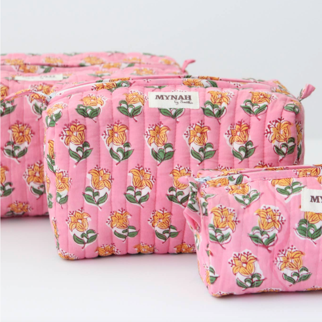 Medium Bubblegum Motif Travel Makup Bag