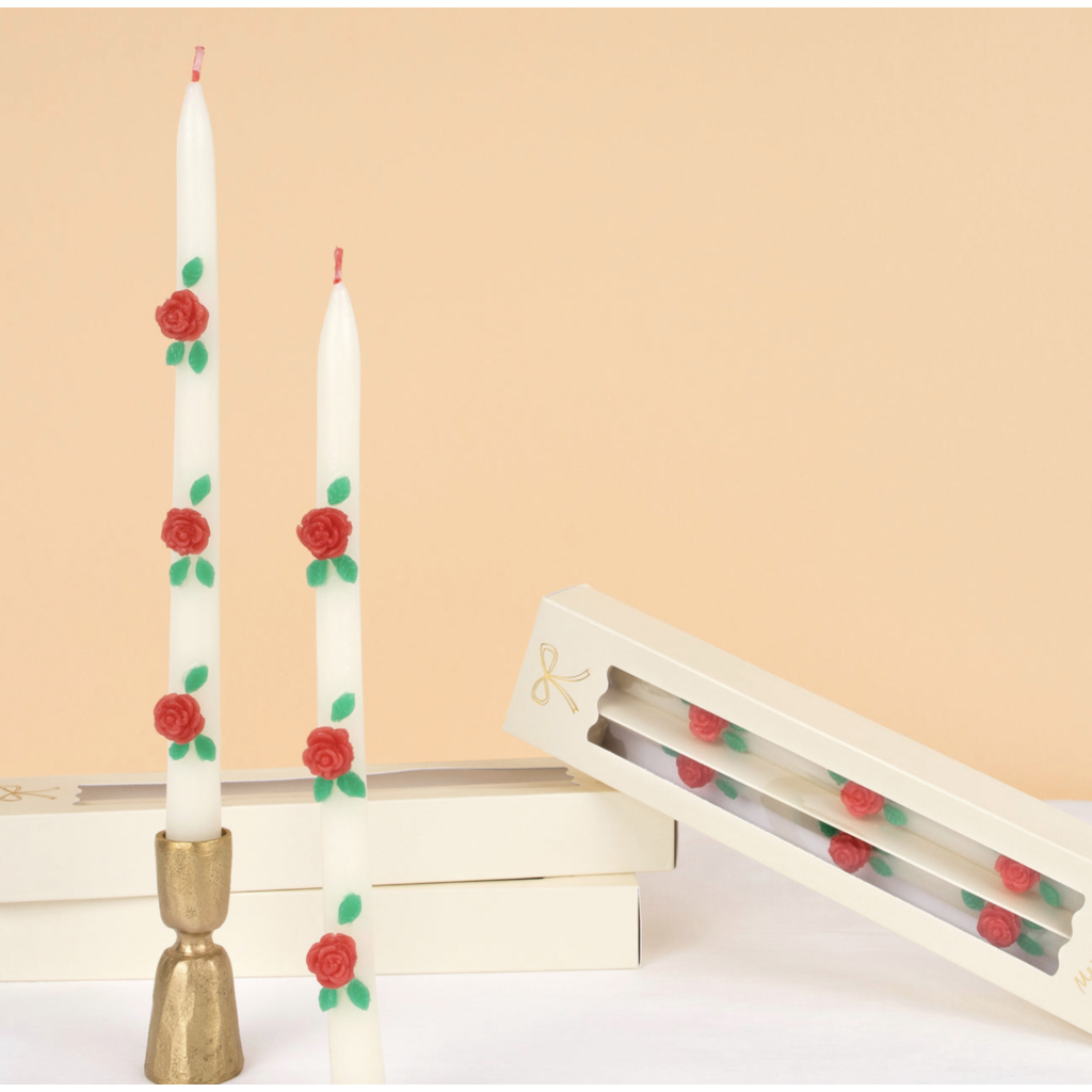Rose Taper Candles