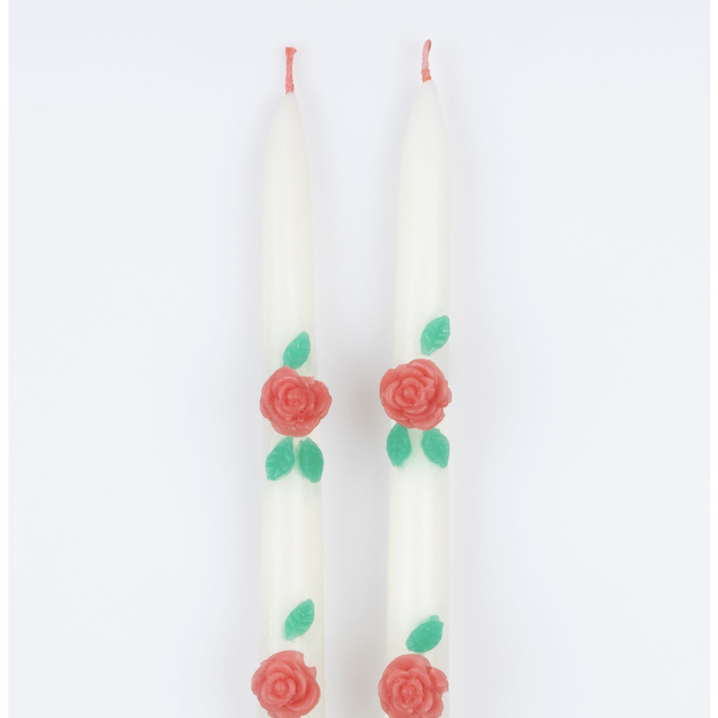Rose Taper Candles