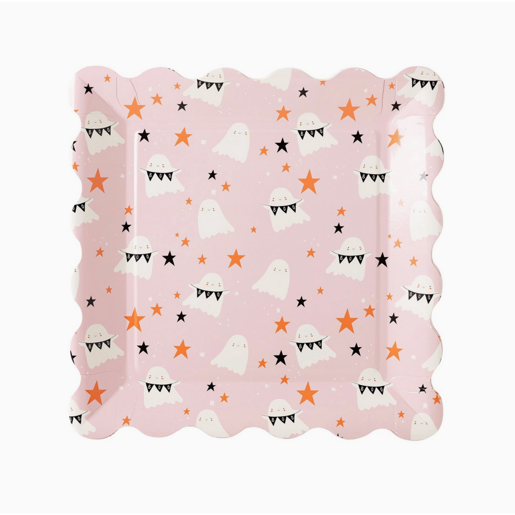 Ghoul Gang Scattered Ghosts Scalloped Plates