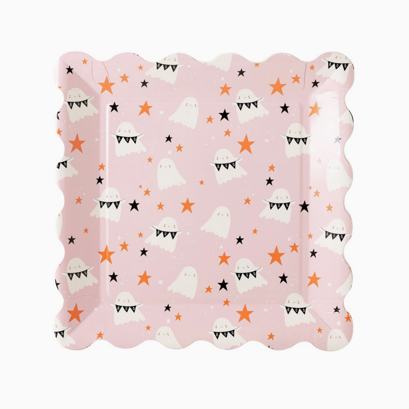 Ghoul Gang Scattered Ghosts Scalloped Plates