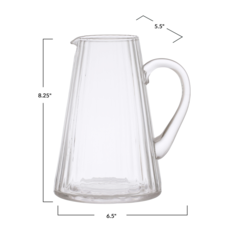 60oz. Ribbed Glass Pitcher 60oz. Ribbed Glass Pitcher