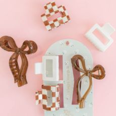 Mocha Cream Hair Clip Set