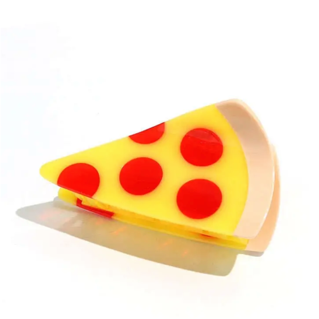 Large Pizza Hair Claw Clip