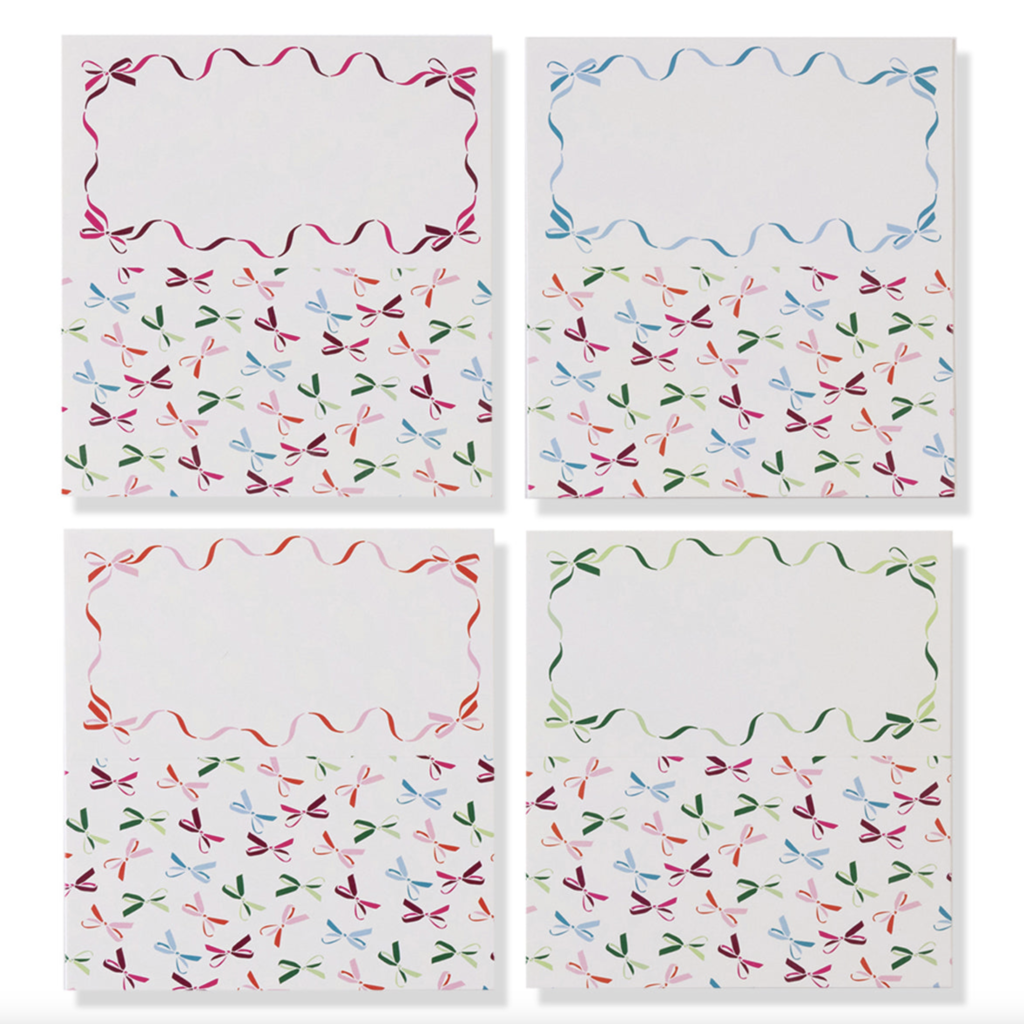 Set of 8 Placecards, Bows