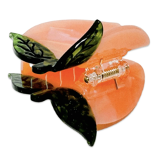 Midi Peach Hair Claw Clip