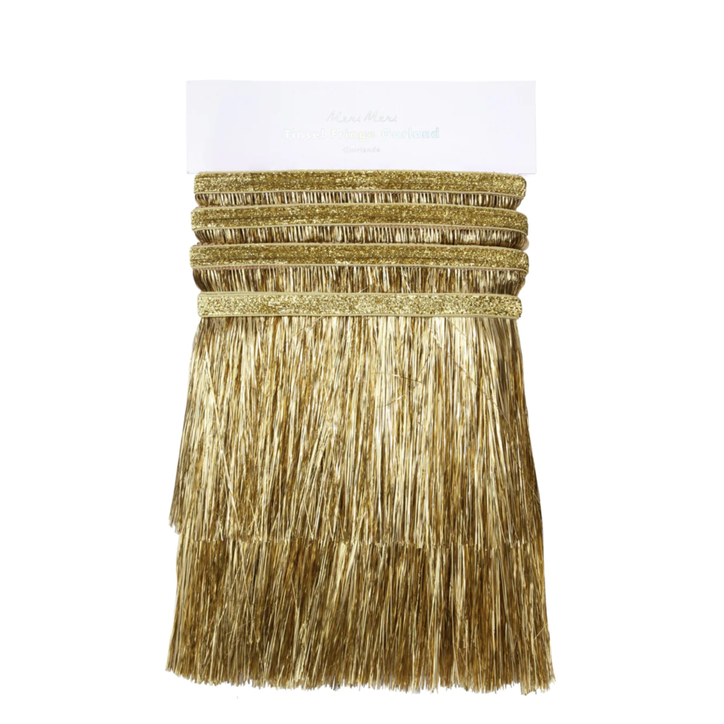 Gold Tinsel Fringe Garland