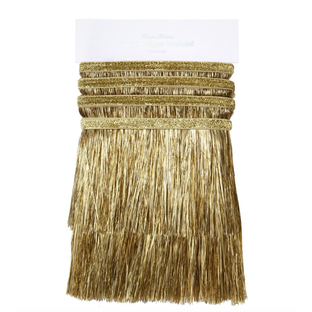Gold Tinsel Fringe Garland