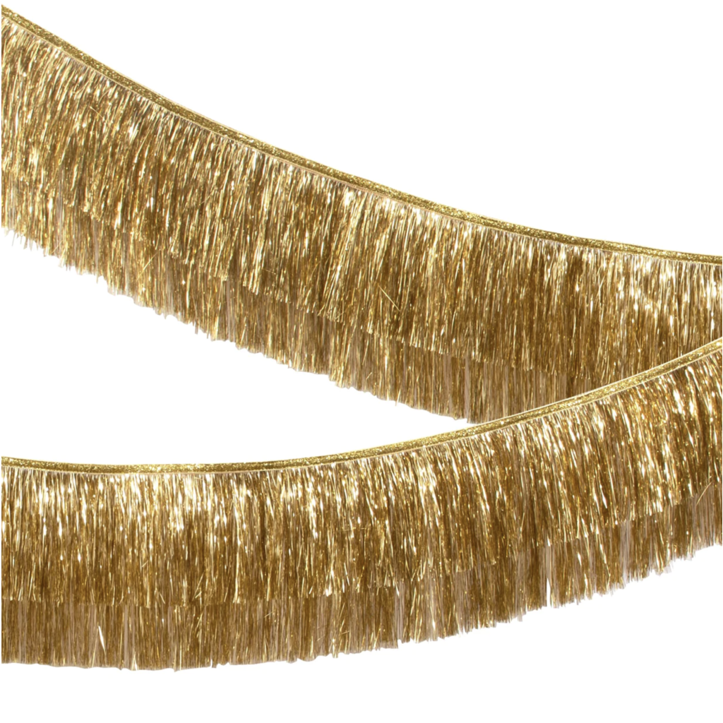Gold Tinsel Fringe Garland