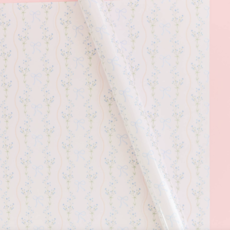 Roll of Watercolor Bow Wavy Stripe Wrappinng - 3 Sheets