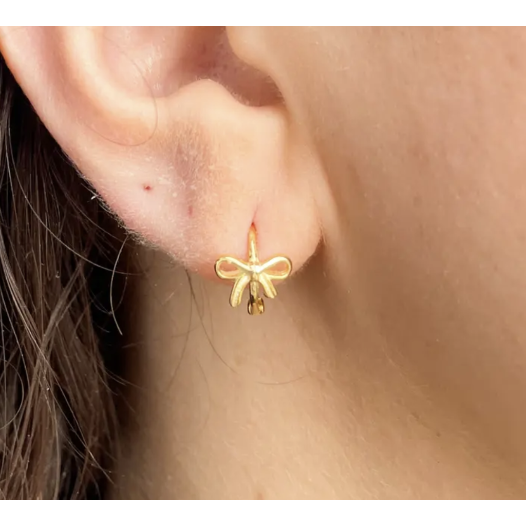 Petite Bow Huggie Earring