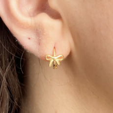 Petite Bow Huggie Earring