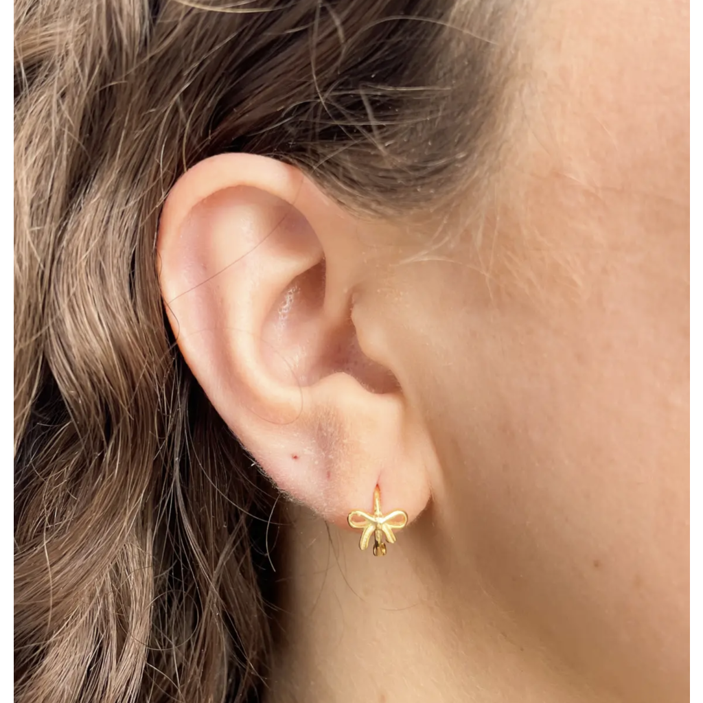 Petite Bow Huggie Earring