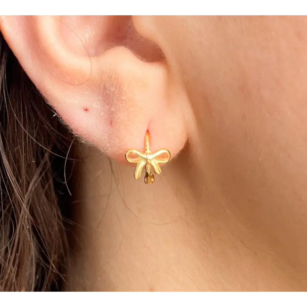 Petite Bow Huggie Earring