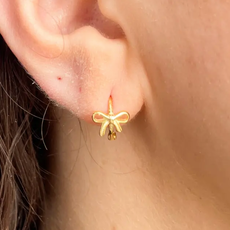 Petite Bow Huggie Earring
