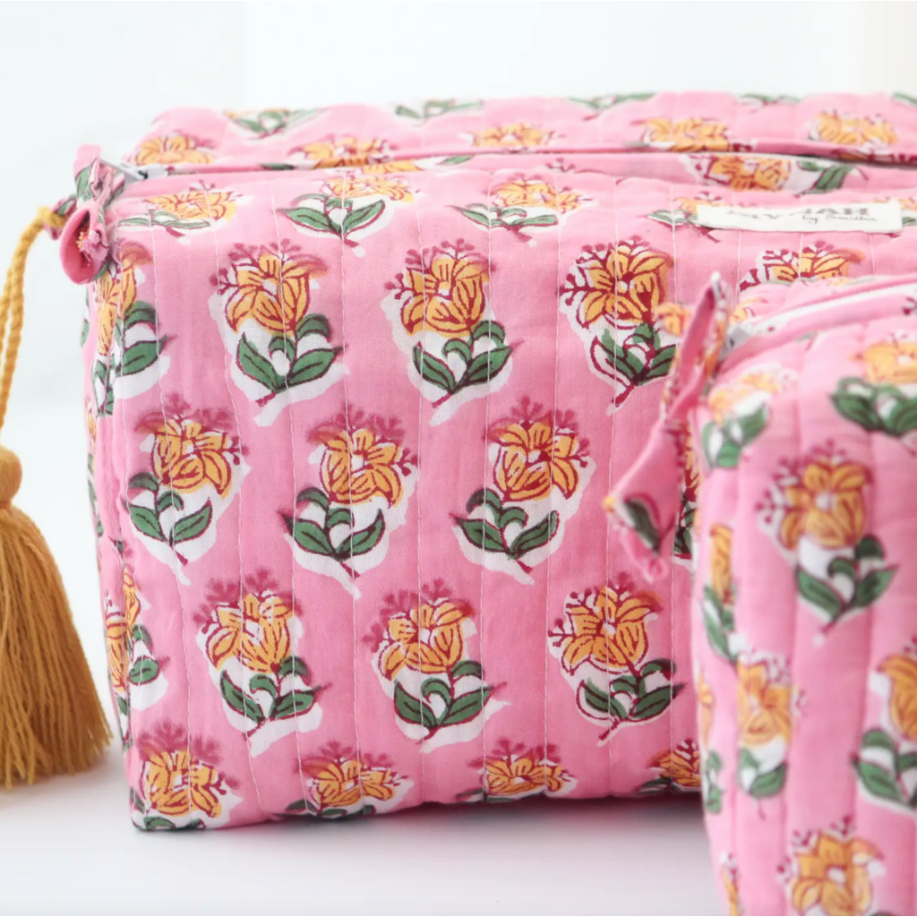 Large Bubblegum Motif Makeup Bag