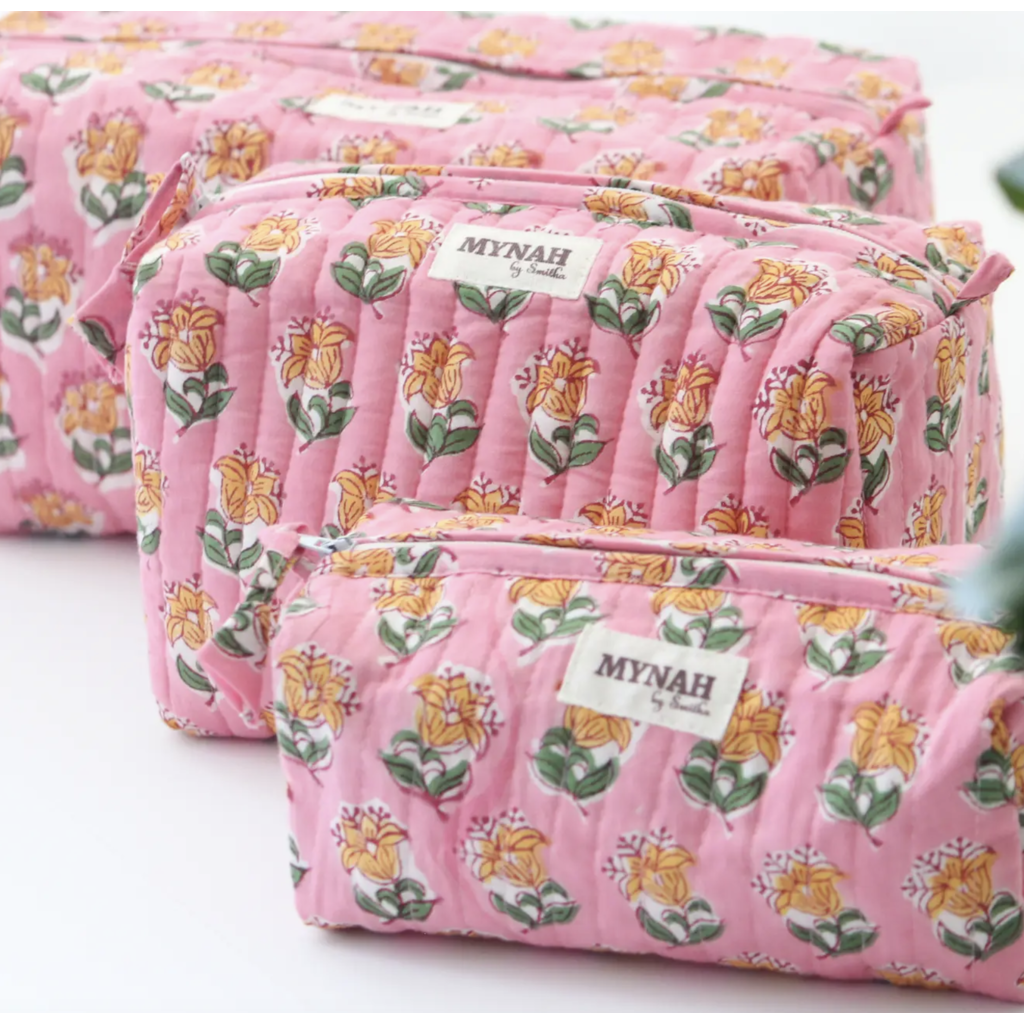 Medium Bubblegum Motif Travel Makup Bag
