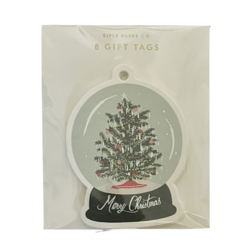 Pack of 8 Snow Globe Gift Tag