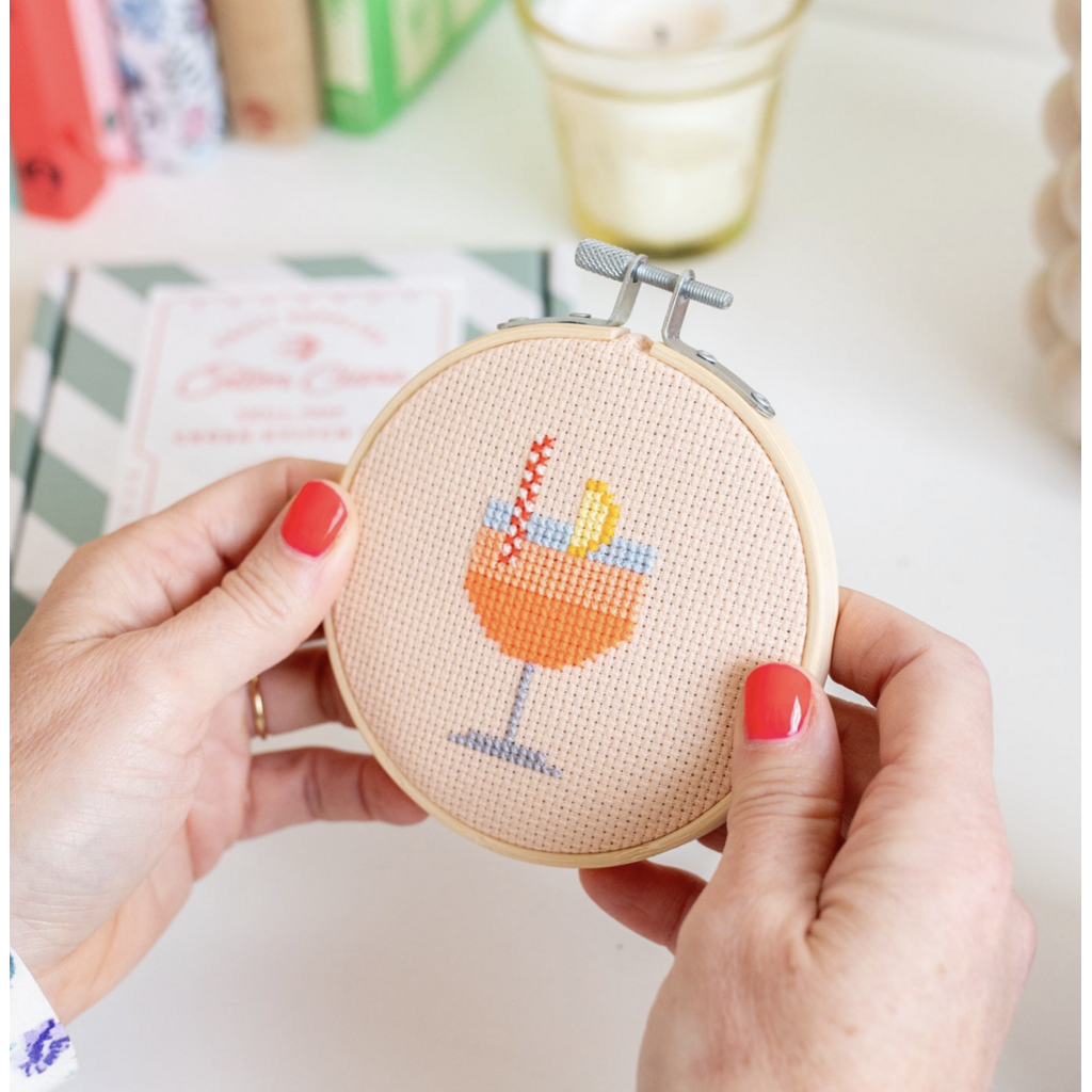 Aperol Cocktail Cross Stitch Kit