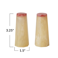 Two-Tone Resin Salt & Pepper Shakers