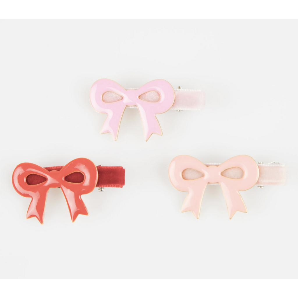 Valentine's Bow Hair Clips