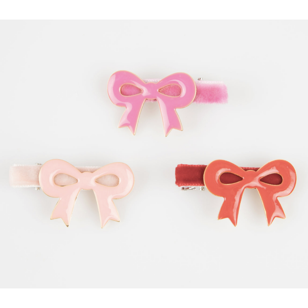 Valentine's Bow Hair Clips