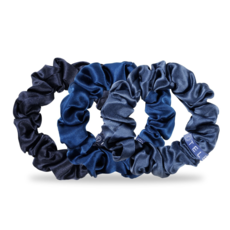 Midnight Rain Large Silk Hair Scrunchie