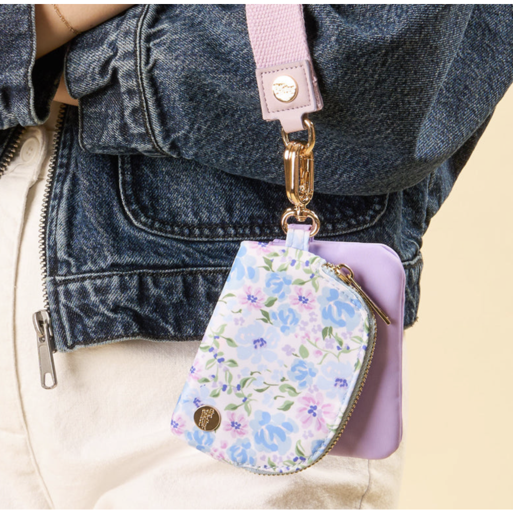Garden Blue Dynamic Duo Pouch Wristlet