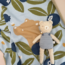 Blanket Blueberry Bear Bee Organic Cotton Spring Baby Decor