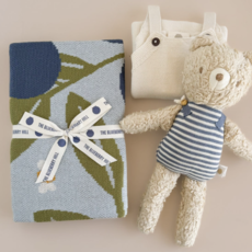 Blanket Blueberry Bear Bee Organic Cotton Spring Baby Decor