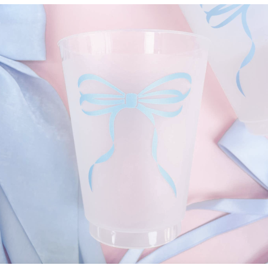 Blue Bow Cups (set of 6)